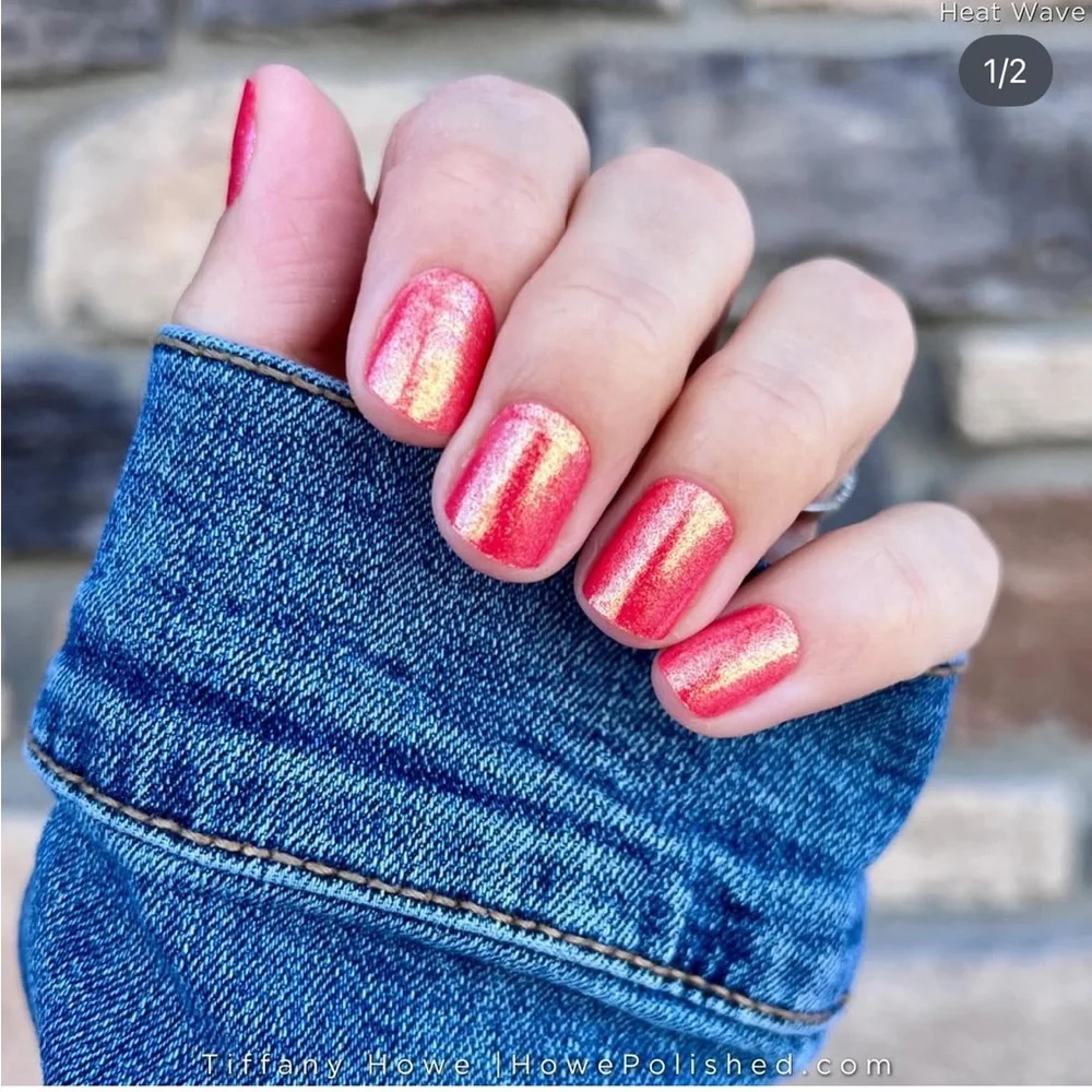 *Retired* Color Street: Heat Wave | Orange Red Gold Summer Beach Shimmer Bright
